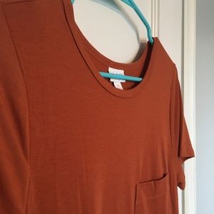LuLaRoe Carly- Rust/Dark Orange NWT